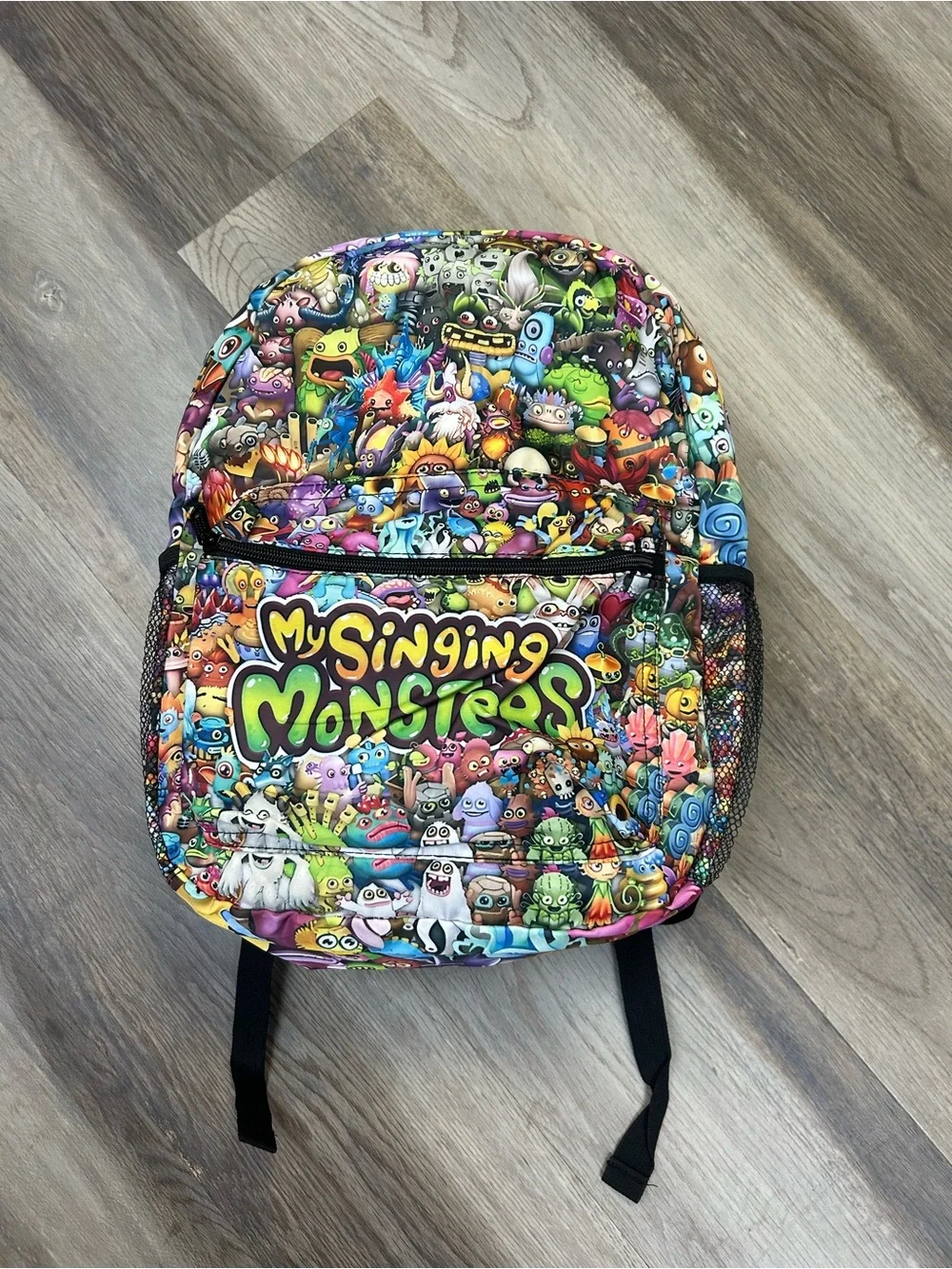 Kids Backpack - Multicolor Monster Print